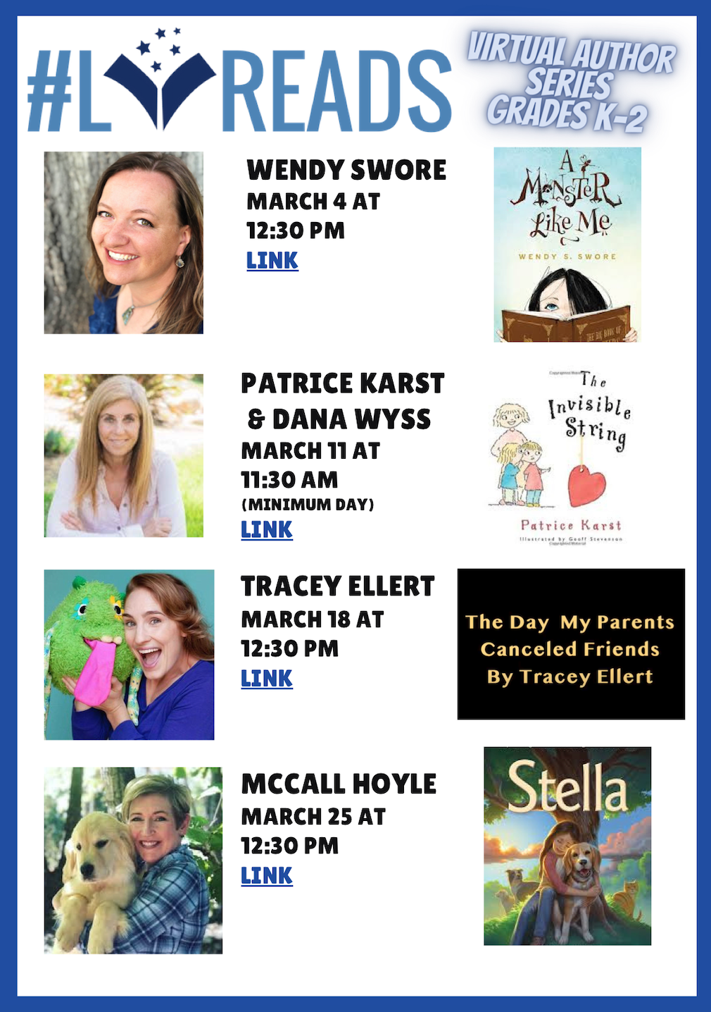 LV Virtual Author Series – All This Month, Tuesdays & Thursdays! LV Virtual Author Series – All This Month, Tuesdays & Thursdays!